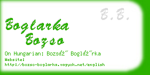 boglarka bozso business card